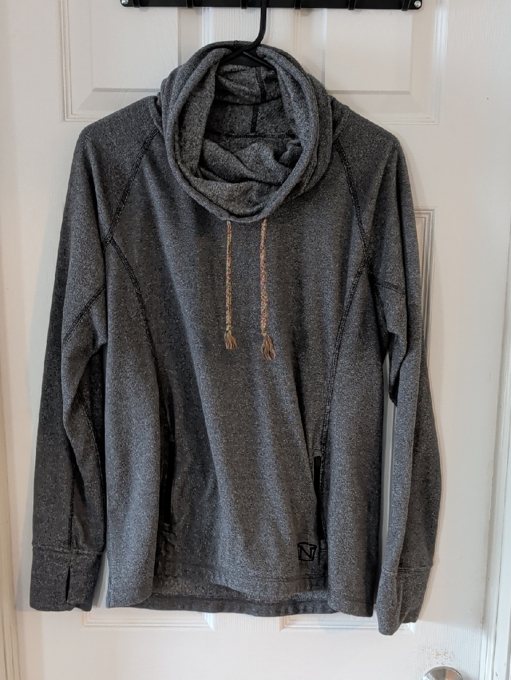 Noble Gray Cowl Neck Pullover